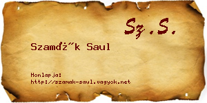 Szamák Saul névjegykártya